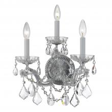 Crystorama 4403-CH-CL-MWP - Maria Theresa 3 Light Hand Cut Crystal Polished Chrome Sconce