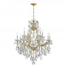 Crystorama 4413-GD-CL-MWP - Maria Theresa 13 Light Hand Cut Crystal Gold Chandelier