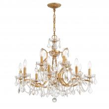 Crystorama 4456-GA-CL-MWP - Filmore 12 Light Hand Cut Crystal Antique Gold Chandelier
