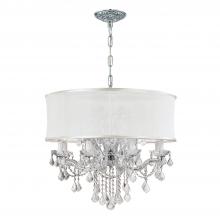 Crystorama 4489-CH-SMW-CLM - Brentwood 12 Light Smooth Shade Polished Chrome Chandelier