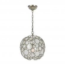 Crystorama 527-SA - Palla 1 Light Antique Silver Sphere Pendant