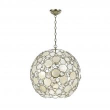 Crystorama 529-SA - Palla 6 Light Antique Silver Sphere Chandelier