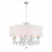 Crystorama 6628-CH-CL-MWP - Othello 8 Light Polished Chrome Chandelier