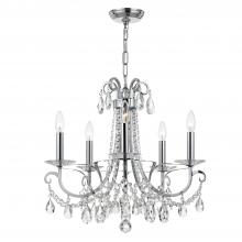 Crystorama 6825-CH-CL-SAQ - Othello 5 Light Spectra Crystal Polished Chrome Chandelier