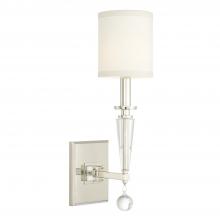 Crystorama 8101-PN - Paxton 1 Light Polished Nickel Sconce