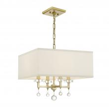 Crystorama 8105-AG - Paxton 4 Light Aged Brass Mini Chandelier