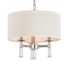 Crystorama 8863-PN - Baxter 3 Light Polished Nickel Chandelier