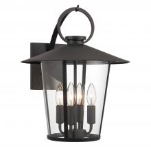 Crystorama AND-9202-CL-MK - Andover 4 Light Matte Black Outdoor Sconce