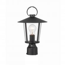 Crystorama AND-9207-CL-MK - Andover 1 Light Matte Black Outdoor Post