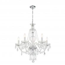 Crystorama CAN-A1305-CH-CL-SAQ - Candace 5 Light Spectra Crystal Polished Chrome Chandelier