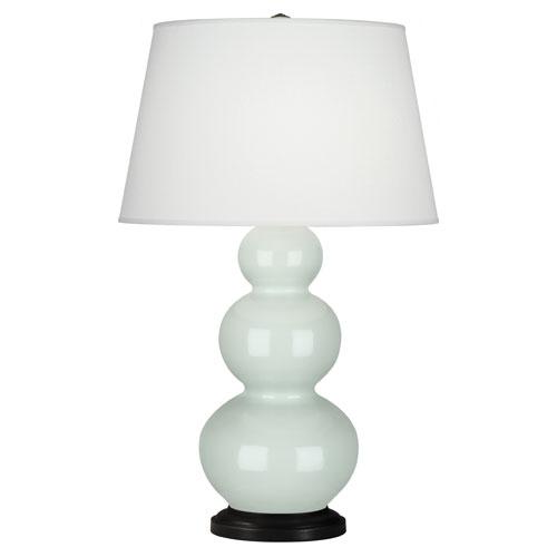 Celadon Triple Gourd Table Lamp