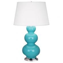 Robert Abbey 362X - Egg Blue Triple Gourd Table Lamp