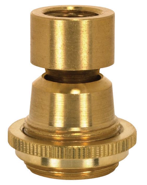 Solid Brass Large Hang Straight Swivel; 1/4 F Top And Bottom; 1-1/16" Ring Nut To Seat;