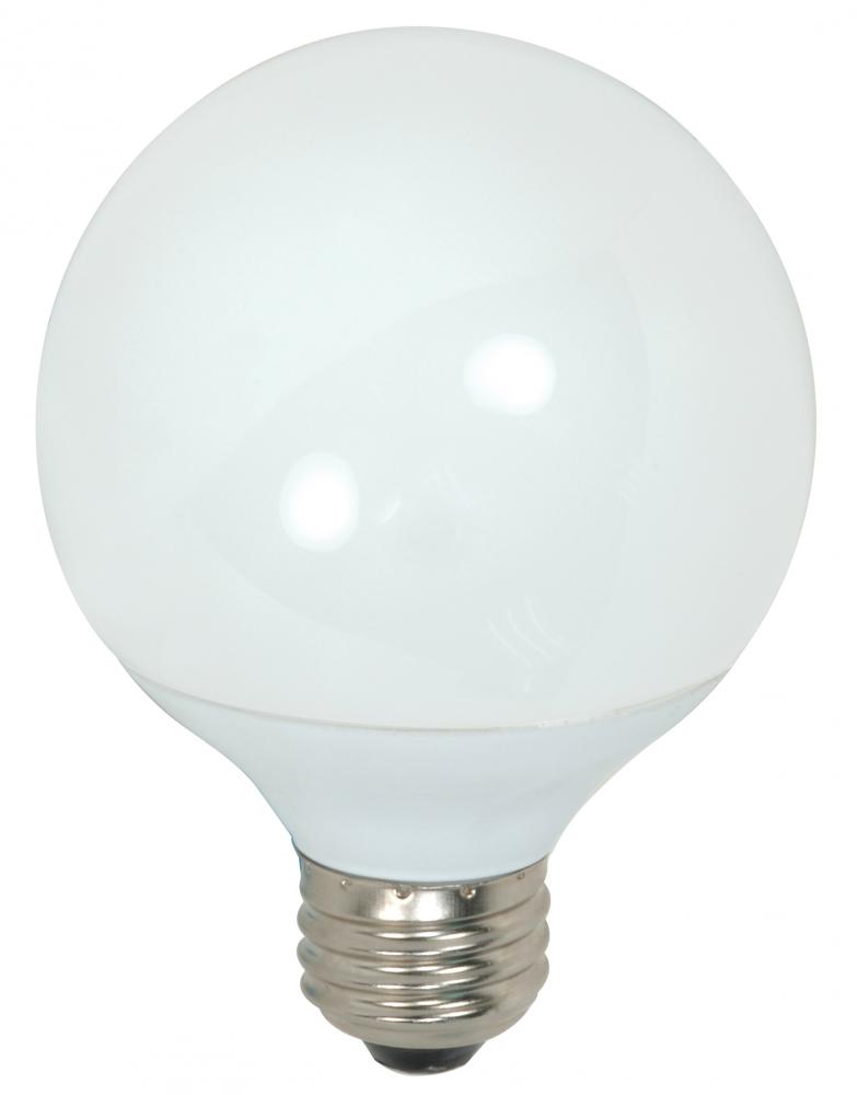 9 Watt; G25 Compact Fluorescent; 2700K; 82 CRI; Medium base; 120 Volt