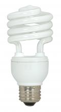 Satco Products Inc. S6271 - 18 Watt; Mini Spiral Compact Fluorescent; 2700K; 82 CRI; Medium base; 120 Volt; 3-pack