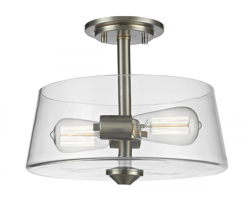 2 Light Semi Flush Mount