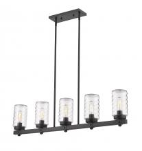 Z-Lite 588-5L-BK - 5 Light Outdoor Linear Chandelier