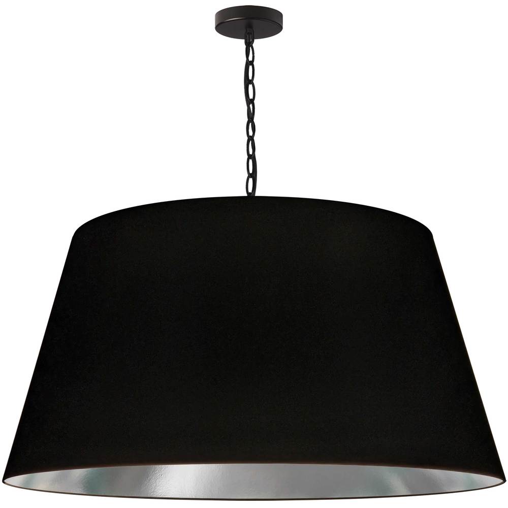 1LT Brynn X-Large Pendant, BLK/SV Shade, Black