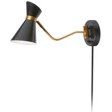 Dainolite 1681W-BK-VB - 1LT Wall Lamp, Black & Vintage Bronze Finish