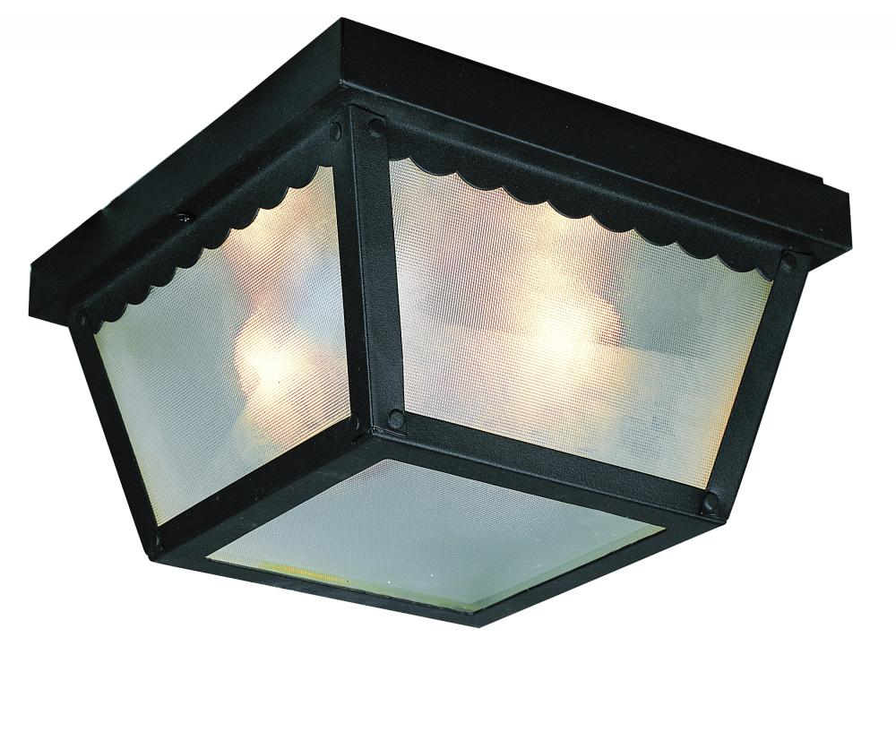 Samantha 1-Light, Scalloped Edge, Traditional Outdoor Flush Mount Ceiling Light