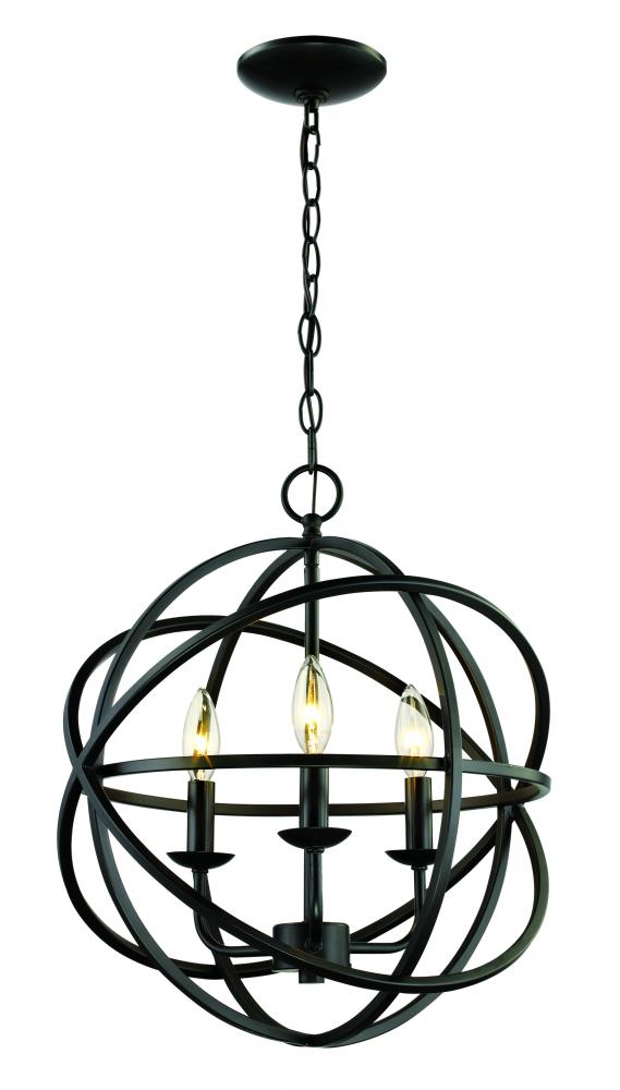 3LT CHANDELIER-MULTI RING ORB-