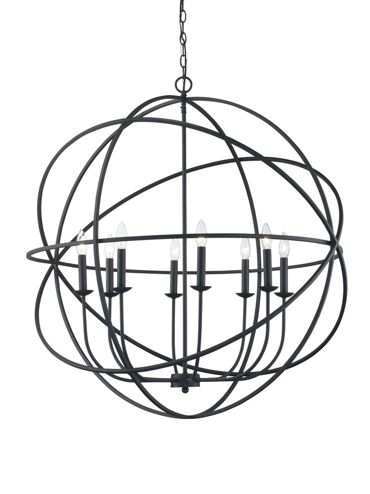 8LT CHANDELIER-MULTI RING-ROB