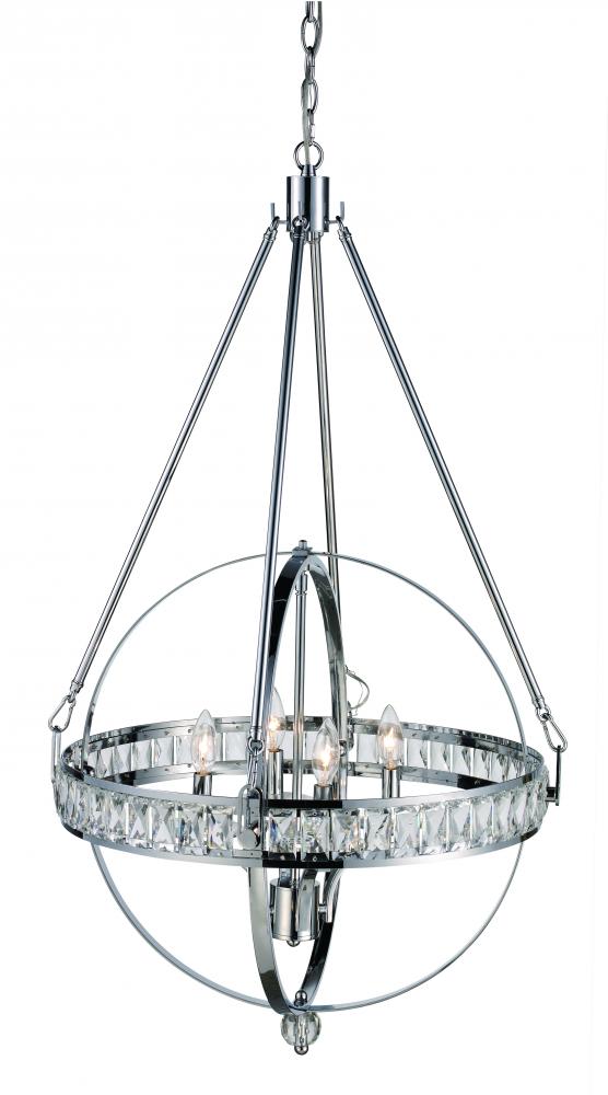 4LT SPHERE SHAPE CHANDELIER-PC