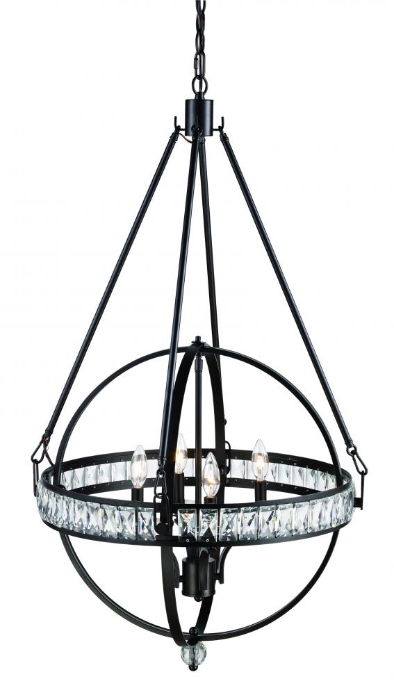 4LT SPHERE SHAPE CHANDELIER-RO