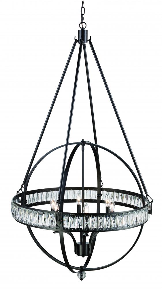 6LT SPHERE SHAPE CHANDELIER-RO