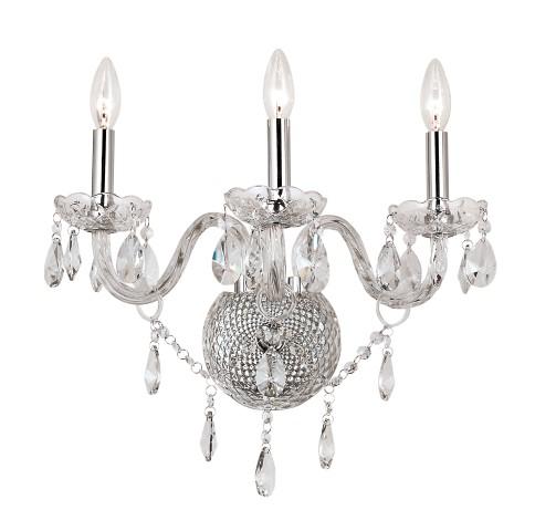 3 LT-CRYSTAL CHANDELIER-CHROME