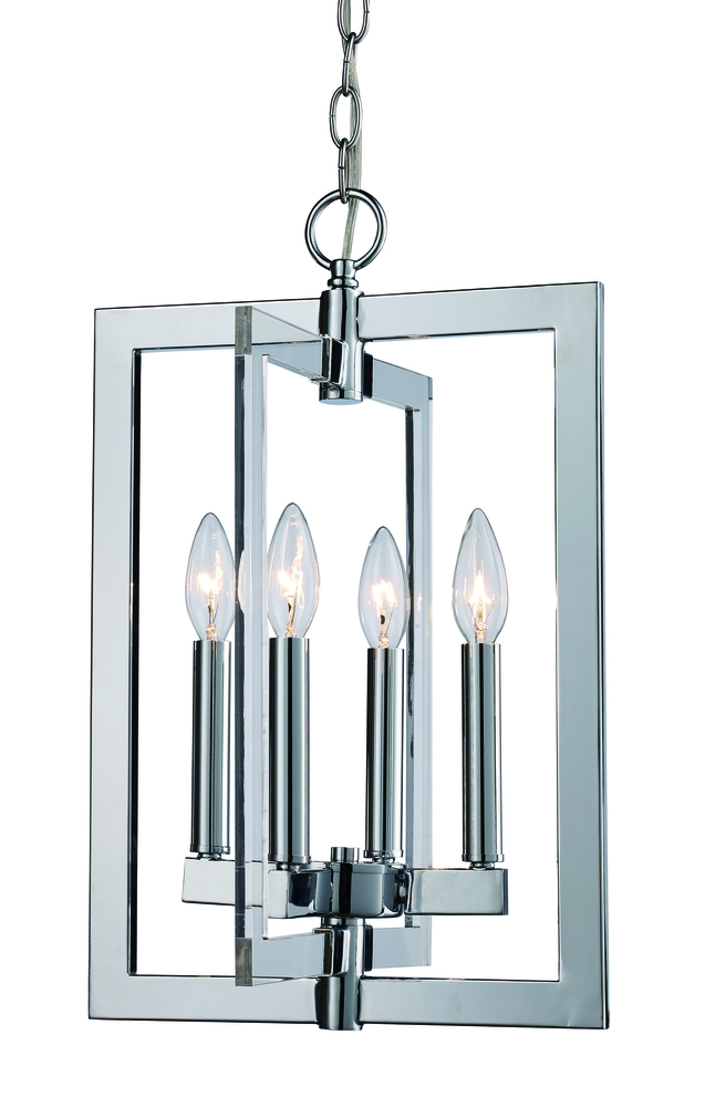 4LT PENDANT-SQ SML FRAME-PC