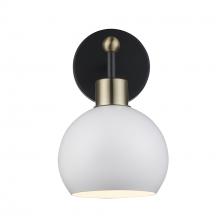 Trans Globe 22531 BKAG-WH - Indigo Wall Sconces Black/Antique Gold White