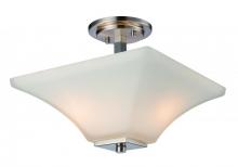 Trans Globe 70643 BN - 2LT SEMI FLUSH-BELL GLASS-BN