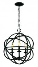 Trans Globe 70653 ROB - 3LT CHANDELIER-MULTI RING ORB-