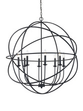 Trans Globe 70659 ROB - 8LT CHANDELIER-MULTI RING-ROB