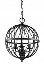 Trans Globe 70672 ROB - 3LT CHANDELIER-ORB CAGE-SML-RO