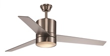 Trans Globe F-1018 BN - Finnley Collection Indoor LED Light, 3-Blade Ceiling Fan with Opal Glass Lens