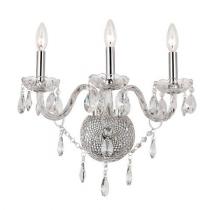 Trans Globe HU-3 PC - 3 LT-CRYSTAL CHANDELIER-CHROME