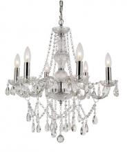 Trans Globe HU-6 PC - 6 LT CRYSTAL CHANDELIER (9004-