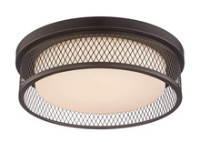 Trans Globe LED-30083 ROB - LED FLUSH ETCHED WH MESH 15"-R