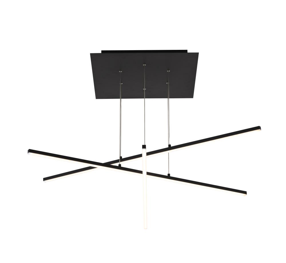 LED Chandelier Matte Black