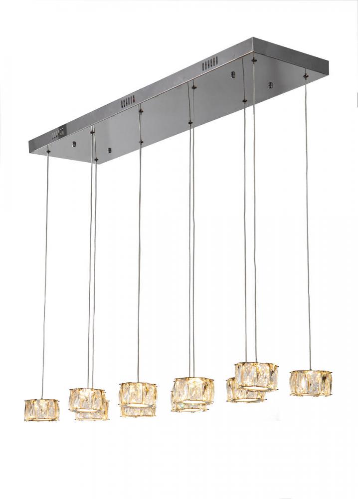 LED Island Lighting Metal & Crystal