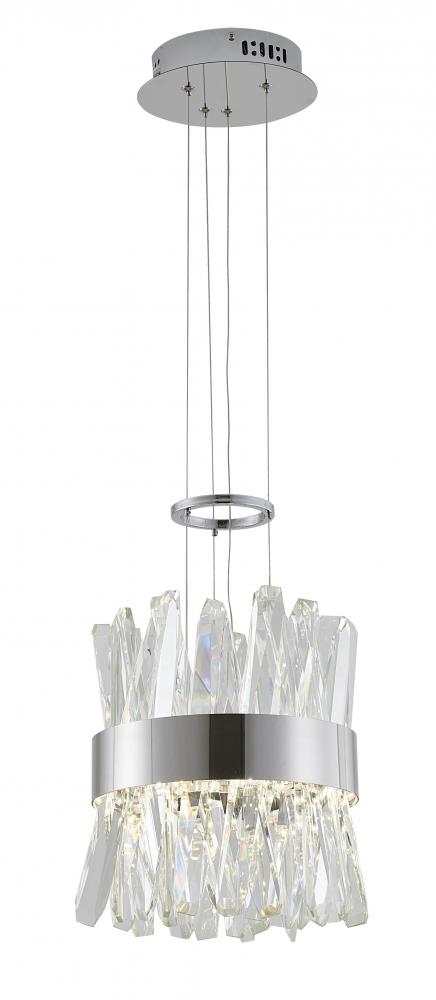 LED Pendant Stainless Steel & Crystal