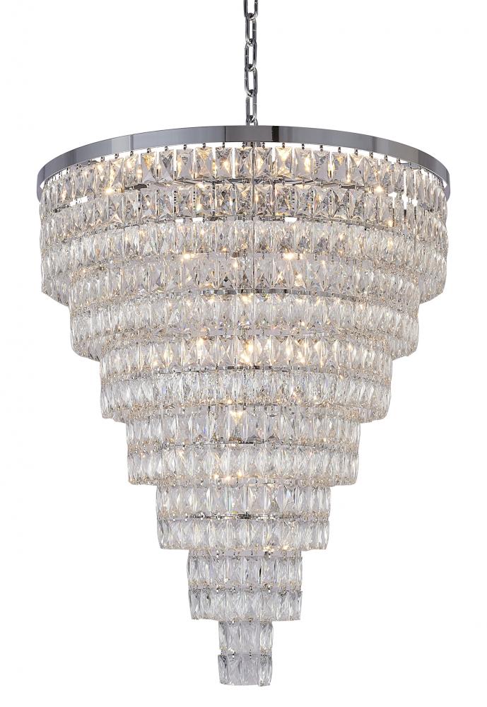 Chandelier  Metal & Crystal