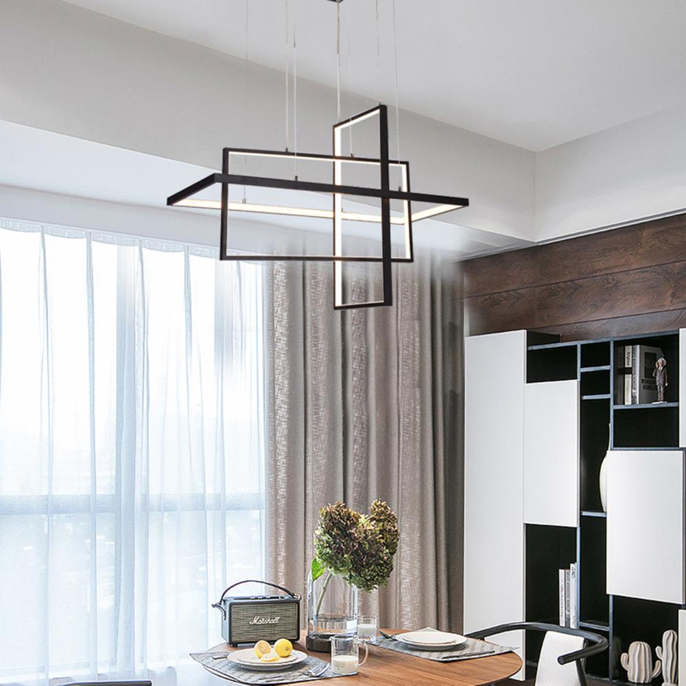 LED Chandelier Matte Black