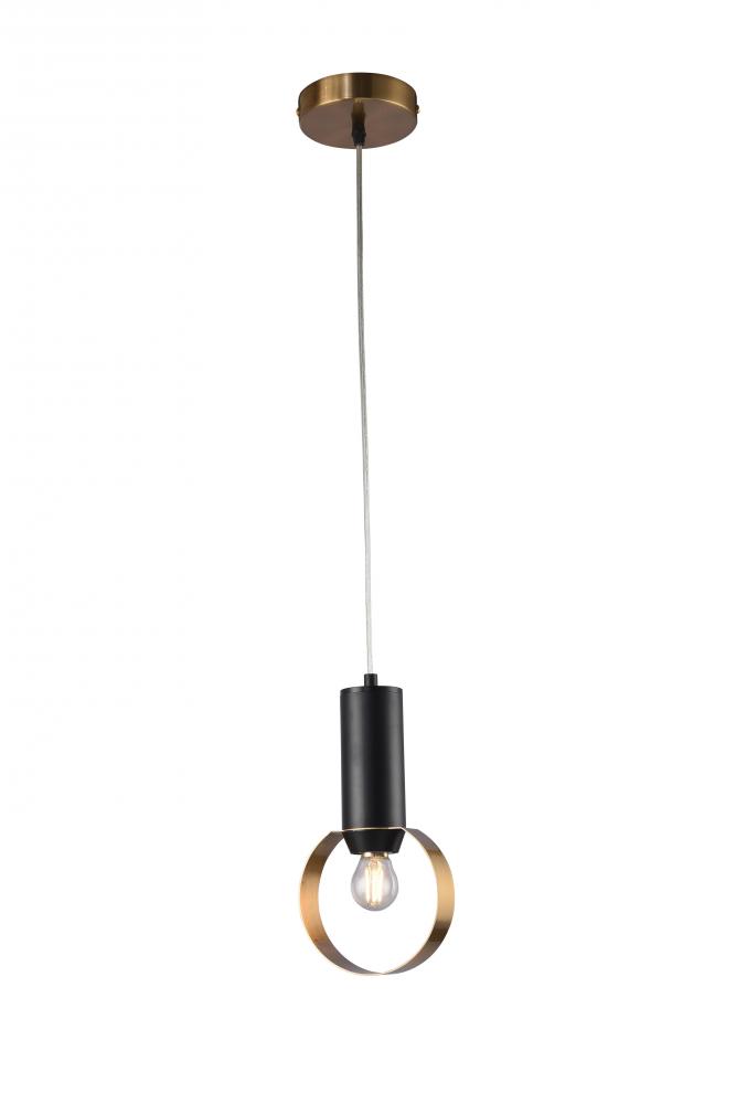 Single Pendant Lighting Black & Gold