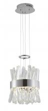 Bethel International LX61P10CH - LED Pendant Stainless Steel & Crystal