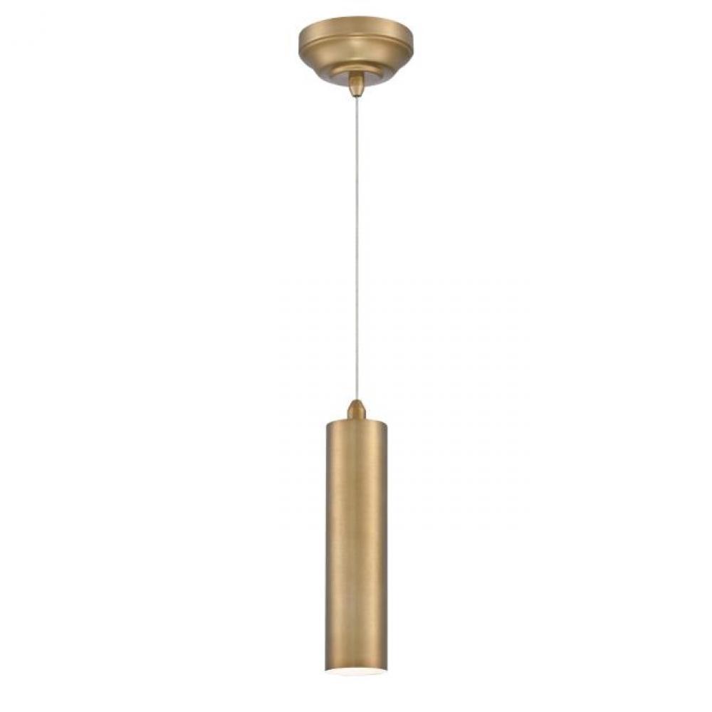 LED Mini Pendant Brushed Brass Finish