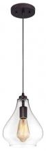 Westinghouse 6102600 - Mini Pendant Oil Rubbed Bronze Finish Clear Glass