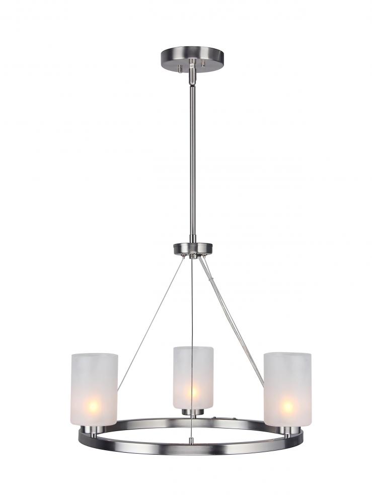 Woodbridge Lighting 16313STN-C10455 Charlotte 3-Light Chandelier